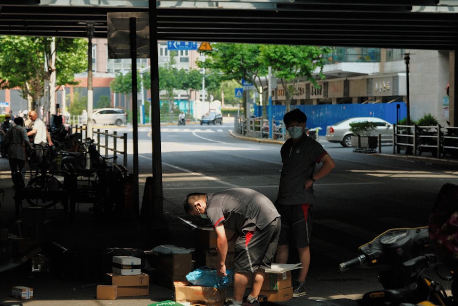 An empty street in the former French Concession during the lockdown period.