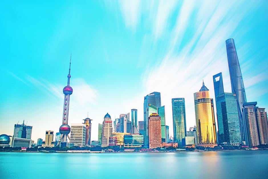 上海陆家嘴金融区现代天际线